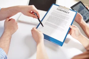Imagen de un contrato